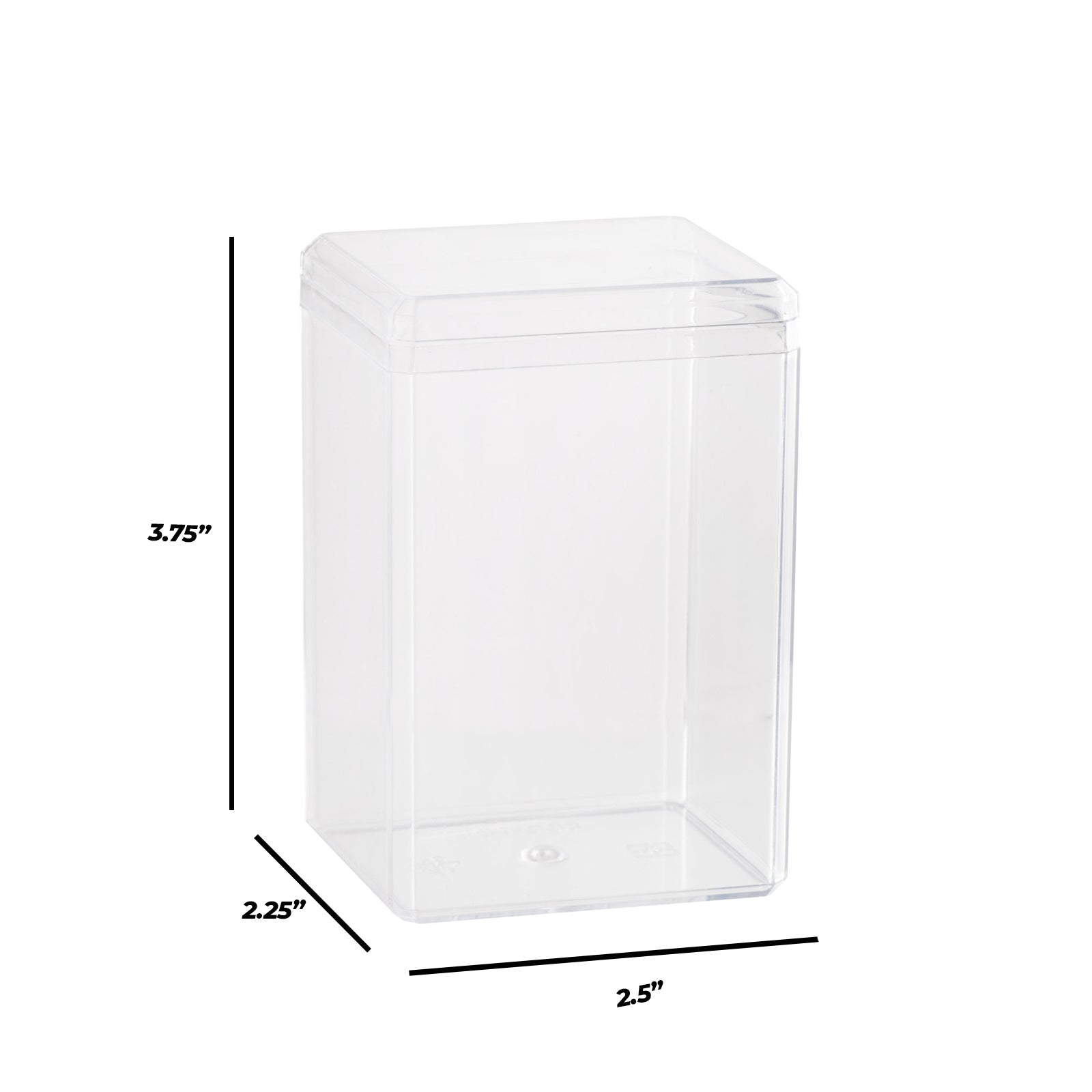 Clear Acrylic Boxes 2.5"x2.25"x3.75" 12 Pack